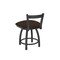 Holland Bar Stool Co 18" Low Back Swivel Vanity Stool, Pewter Finish, Rein Coffee Seat 82118PW025 - alternate 5